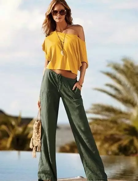 Trousers cyrours (foto 59): Modelsdị owu, ihe kpatara ya 946_55