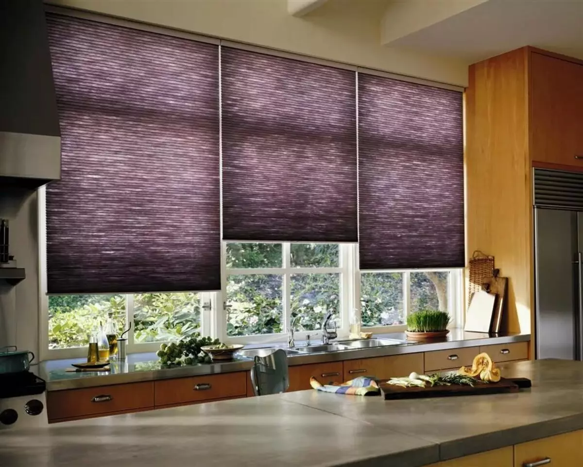 blinds នៅក្នុងផ្ទះបាយ (65 រូបថត): អ្វីដែលពិការភ្នែកគឺល្អប្រសើរជាងមុនក្នុងការជ្រើសរើសជំនួសឱ្យវាំងនន? ពិការភ្នែកបញ្ឈរសម័យទំនើបនៅខាងក្នុង, រំកិលផ្ទះបាយផ្ទះបាយសម្រាប់បង្អួច 9472_5