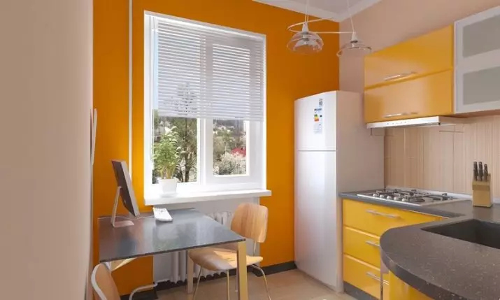 Bucătării într-o casă de panou (61 fotografii): Opțiuni pentru designul de interior de bucătării de dimensiuni mici, planificarea nuanțelor 9476_57
