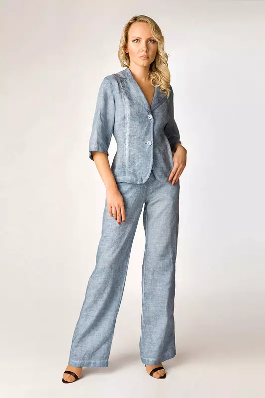 Pants bjankerija 2021 (95 ritratti): immaġini femminili, stili stylish, li bihom jilbsu pants tal-kittien 947_33