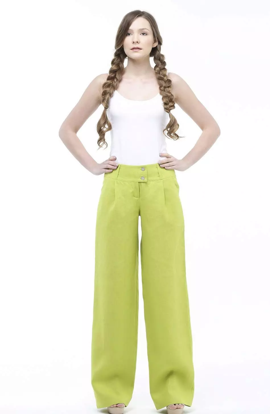 Pants bjankerija 2021 (95 ritratti): immaġini femminili, stili stylish, li bihom jilbsu pants tal-kittien 947_61