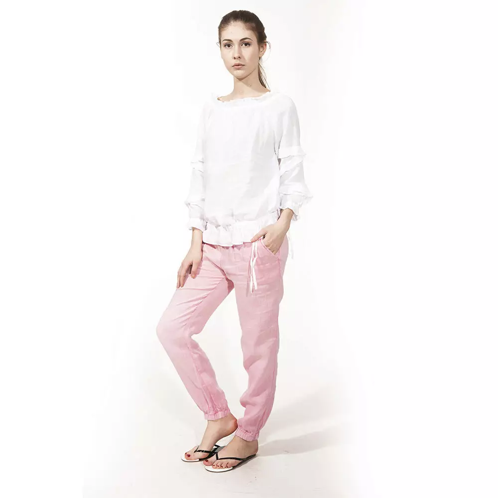 Pants bjankerija 2021 (95 ritratti): immaġini femminili, stili stylish, li bihom jilbsu pants tal-kittien 947_64