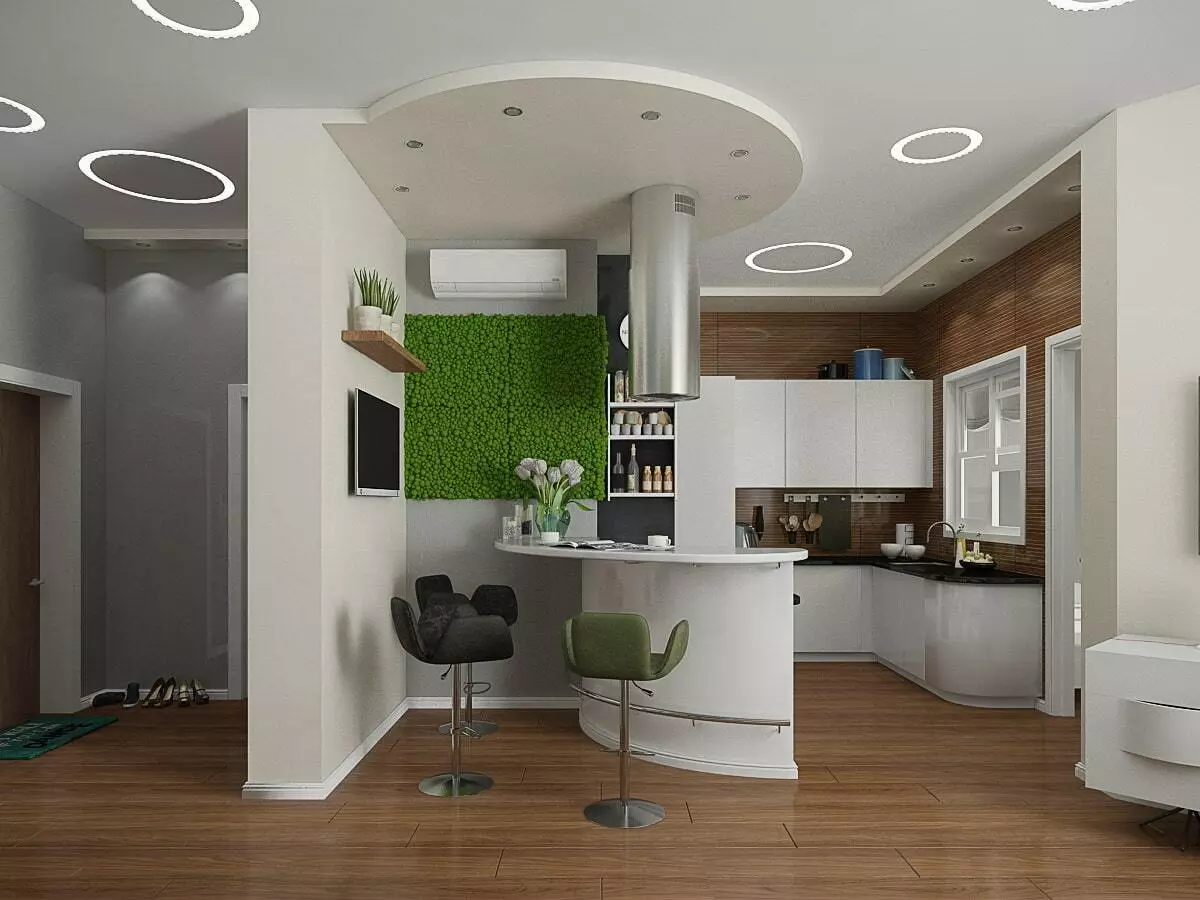 Cozinha-nicho (42 fotos): O que é isso? Idéias de design de interiores. Como bater um nicho de cozinha no apartamento? Tamanho mínimo quadrado 9483_21