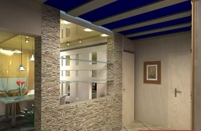 Hall de entrada de cociña (62 fotos): un deseño de cociña combinado cun corredor nunha casa privada e no apartamento. Deseño de cociña de interiores nun estilo 9487_28