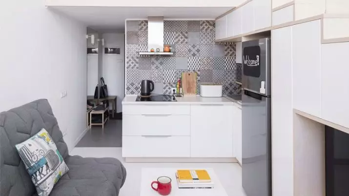 Kuhinjski studio 20 četvornih metara. M (50 fotografija): opcije dizajna za kombinirane sobe s površinom od 20 kvadrata u apartmanu 9488_41