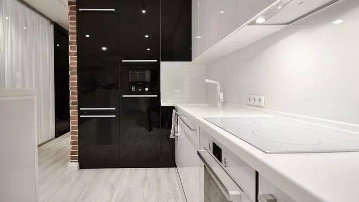 Kitchen-studio 20 square meters. M (50 mga larawan): Mga pagpipilian sa disenyo para sa pinagsamang mga kuwarto na may isang lugar na 20 mga parisukat sa apartment 9488_49