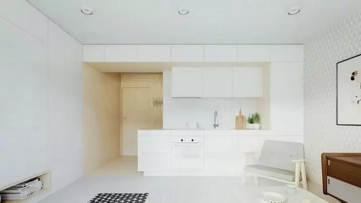 Кујна-студио 20 квадратни метри. M (50 фотографии): Дизајн опции за комбинирани соби со површина од 20 квадрати во станот 9488_50