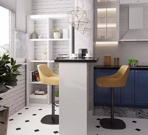Virtuvė kartu su lodžija (98 nuotraukos): asociacijos koordinavimas, sujungti virtuvės svetainę ir įprastą virtuvę su lodžija, dizaino parinktys 9493_12