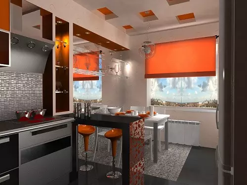 Virtuvė kartu su lodžija (98 nuotraukos): asociacijos koordinavimas, sujungti virtuvės svetainę ir įprastą virtuvę su lodžija, dizaino parinktys 9493_39