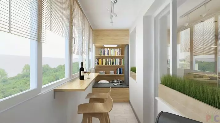 Projeto de cozinha 12 sq. M. M com varanda (47 fotos): idéias de cozinha 12 metros quadrados com porta da varanda, layout da cozinha com acesso à varanda 9498_11