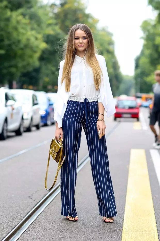 Striped pants (52 photos): What to wear striped pants 949_29
