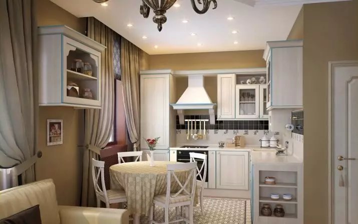 Kitchen-living room 12 square. M (62 mga larawan): Interior design at layout ng kusina-living room 12 mga parisukat 9509_20