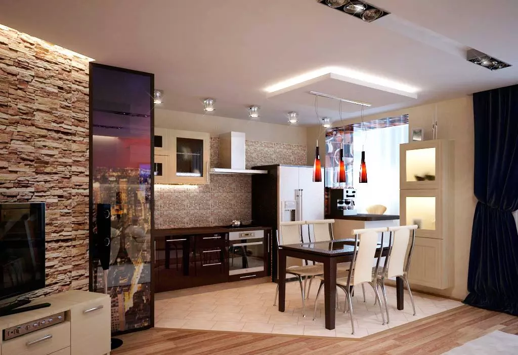 Sala de cuina 12 quadrats. M (62 fotos): disseny d'interiors i maquetació de cuina-sala d'estar de 12 places 9509_29