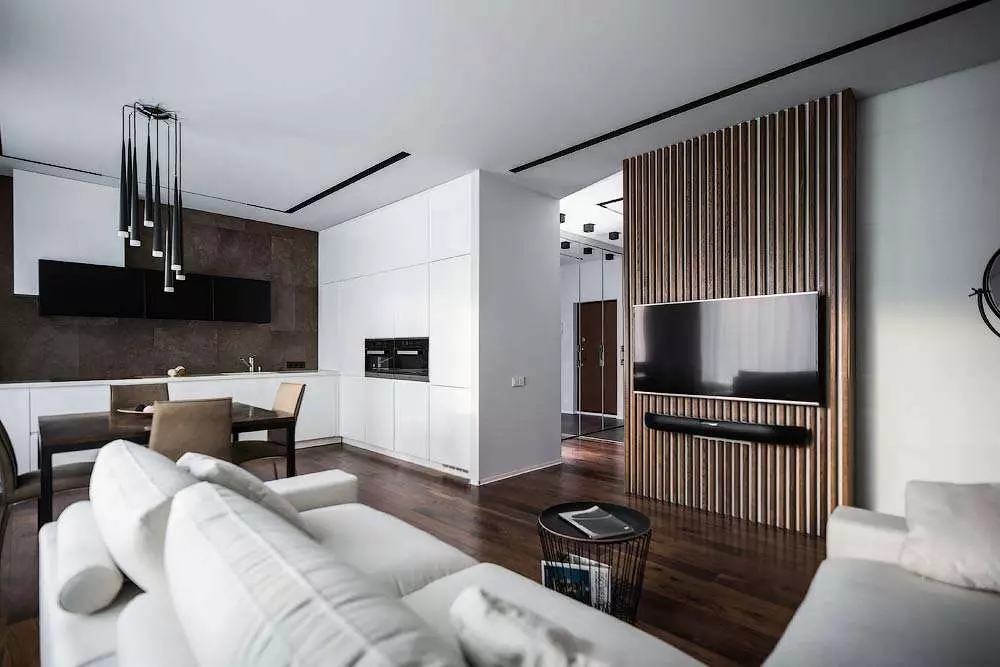Sala de estar de cociña 12 cadrados. M (62 fotos): deseño de interiores e deseño de cociña-sala de estar 12 cadrados 9509_38