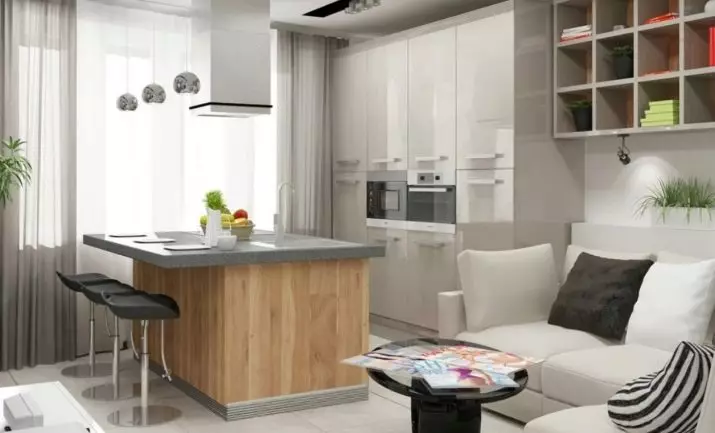 Sala de estar de cociña 12 cadrados. M (62 fotos): deseño de interiores e deseño de cociña-sala de estar 12 cadrados 9509_55