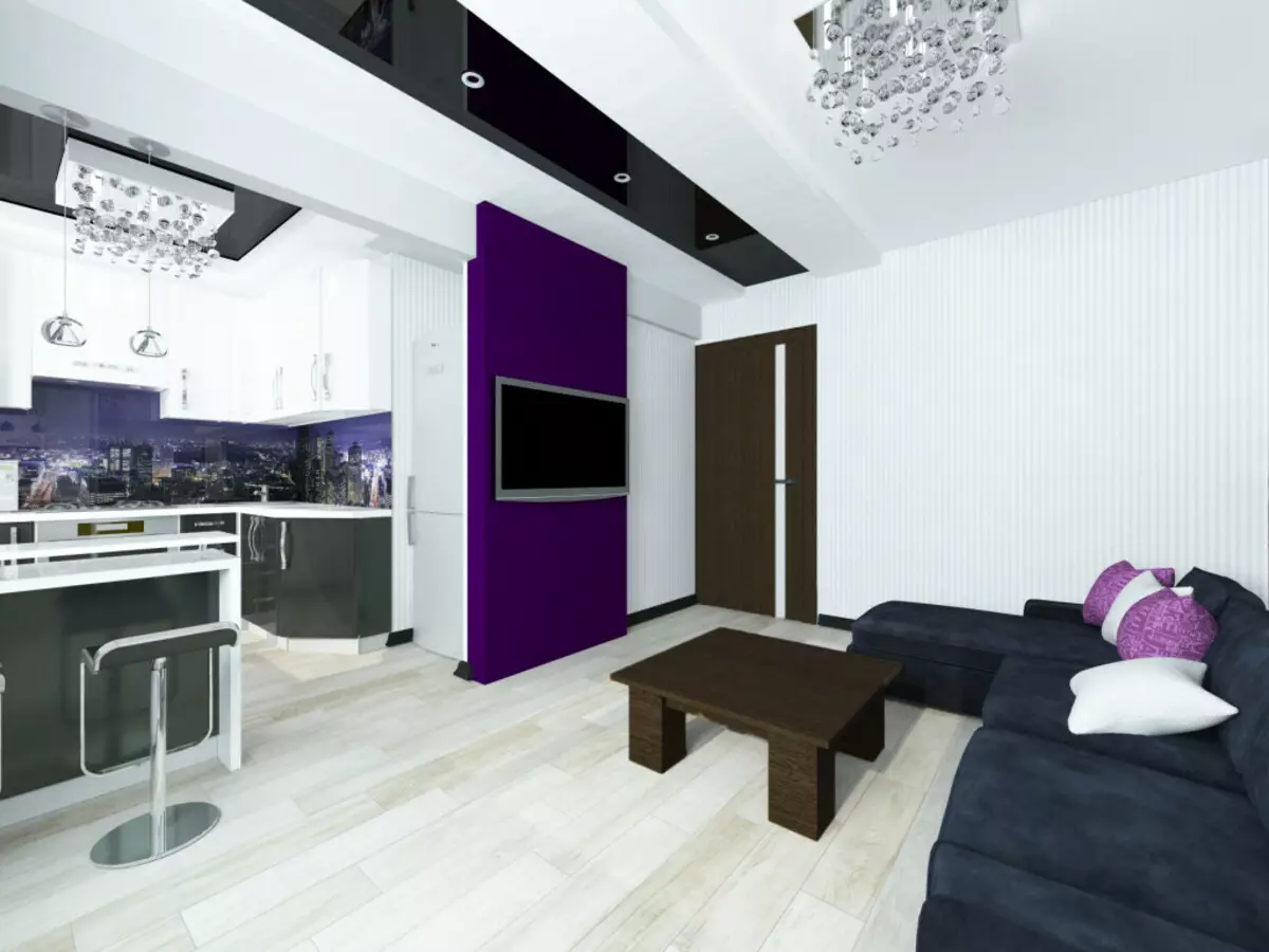 Konyha-nappali a Hruscsov (75 fénykép): Belsőépítészet kombinált szobákat kínál, ötvözve kis konyha helyiség a lakásban 9512_56
