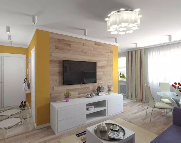 Кујна-дневна соба во Хрушчов (75 фотографии): внатрешен дизајн на комбинирани соби, комбинирање на мала кујна со соба во станот 9512_70