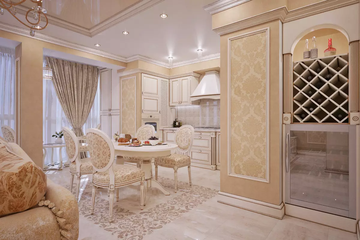 设计厨房起居室（152张照片）：公寓内容的室内装饰，厨房项目的例子，与大厅相结合，设计选项 9515_134