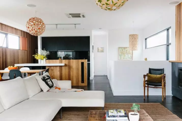 Dizaina virtuve Dzīvojamā istaba (152 fotogrāfijas): kombinēto telpu interjers dzīvoklī, virtuves projektu piemēri, apvienojumā ar zāli, dizaina opcijas 9515_39