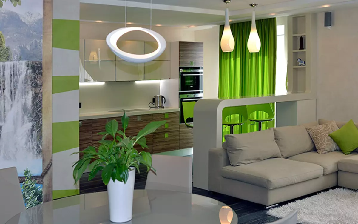 Diseño de cocina de cocina (152 fotos): interior de habitaciones combinadas en el apartamento, ejemplos de proyectos de cocina, combinados con el pasillo, opciones de diseño 9515_85