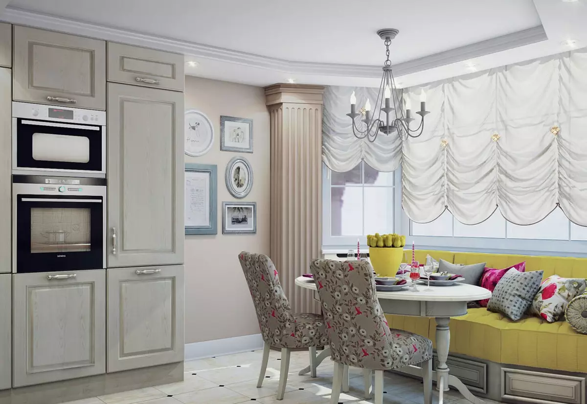 Kuchyň-obývací pokoje 13m². m (58 fotek): Možnosti designu interiéru kuchyně s pohovkou a dalším nábytkem 9516_46