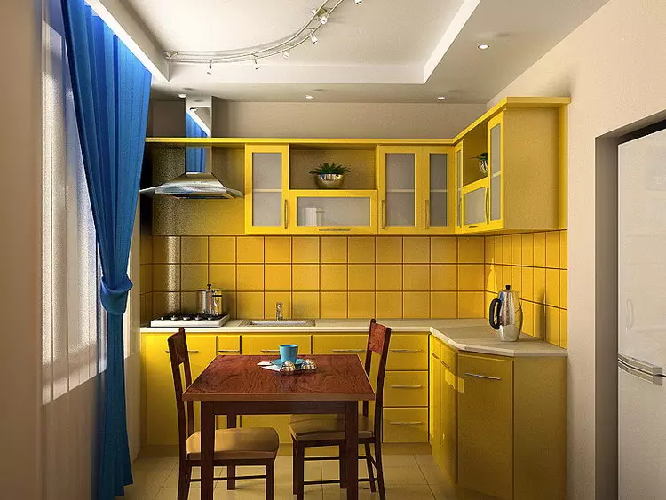 چگونه یک آشپزخانه کوچک را تجهیز کنیم؟ 91 عکس تصمیمات آشپزخانه جالب، ایده هایی برای ایجاد آشپزخانه کاربردی کوچک 9521_49