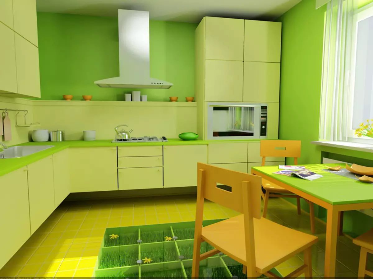 Зеленые обои на кухне. Салатная кухня. Кухни салатовые. Кухня в салатовом цвете. Интерьер кухни в салатовых тонах.