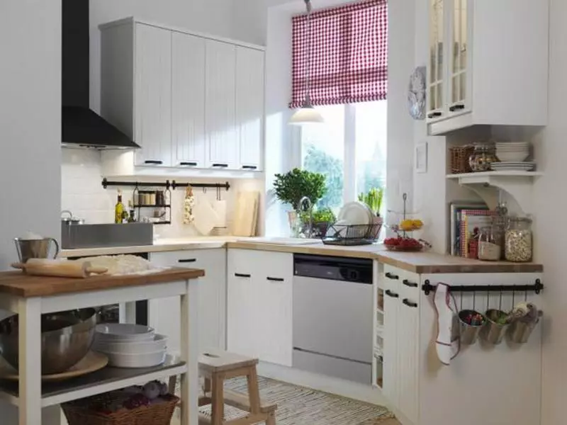 Kako opremiti malu kuhinju? 91 Fotografije Zanimljivo rješenja za uređenje kuhinje, na ideju da napravimo malu funkcionalnom kuhinjom 9521_59
