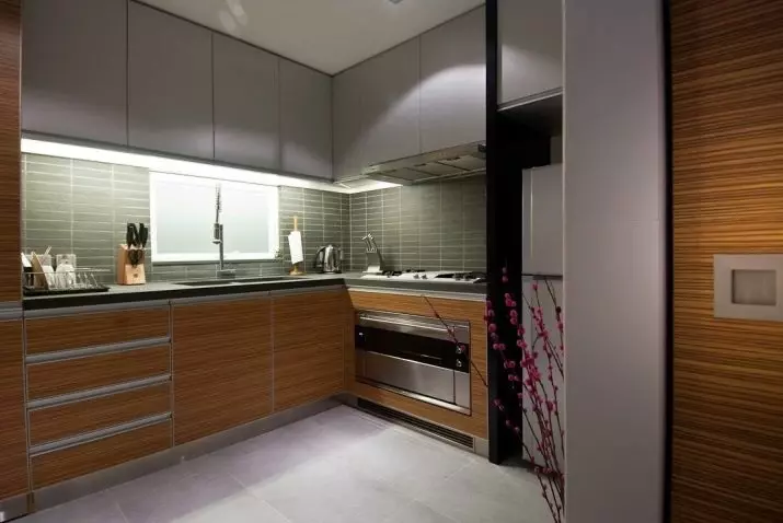 چگونه یک آشپزخانه کوچک را تجهیز کنیم؟ 91 عکس تصمیمات آشپزخانه جالب، ایده هایی برای ایجاد آشپزخانه کاربردی کوچک 9521_89