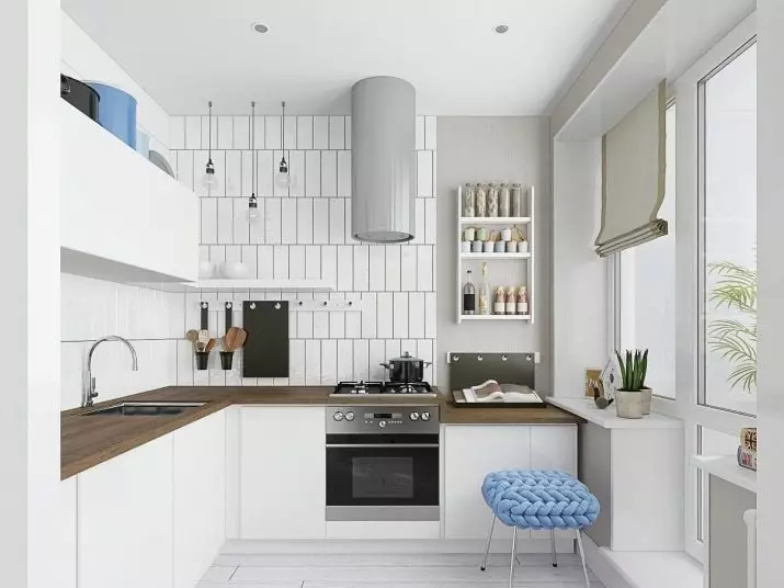 چگونه یک آشپزخانه کوچک را تجهیز کنیم؟ 91 عکس تصمیمات آشپزخانه جالب، ایده هایی برای ایجاد آشپزخانه کاربردی کوچک 9521_90