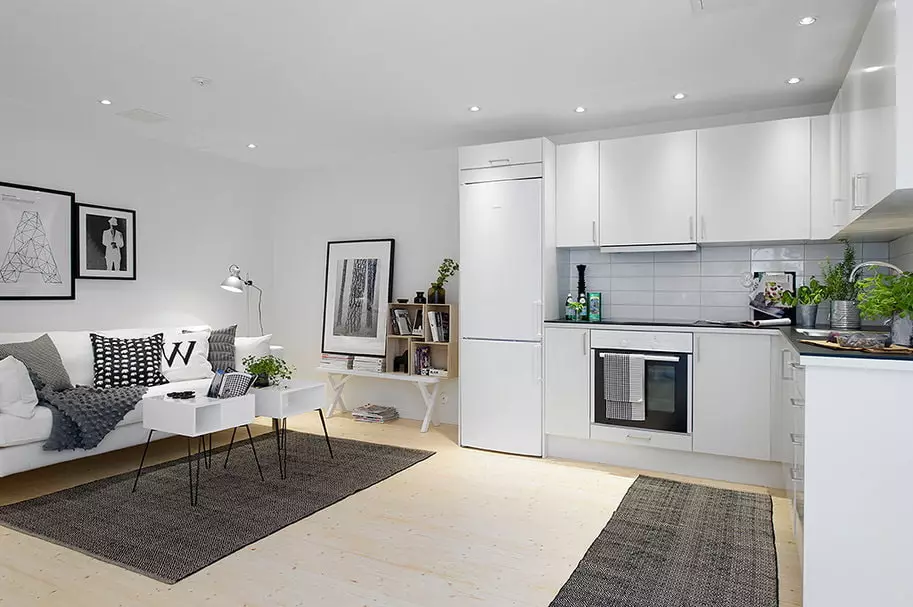 Design Kitchen-living ည့်ခန်း 25 စတုရန်းမီတာ။ မီတာ (85) ဓာတ်ပုံများ) - စတူဒီယိုတိုက်ခန်းများရှိမီးဖိုချောင်သုံးခန်းများအရအာရုံစိုက်ခန်းများရှိသည့်အခန်းများနှင့်ပေါင်းစပ်ထားသောမီးဖိုချောင်သုံးခန်း 9523_58
