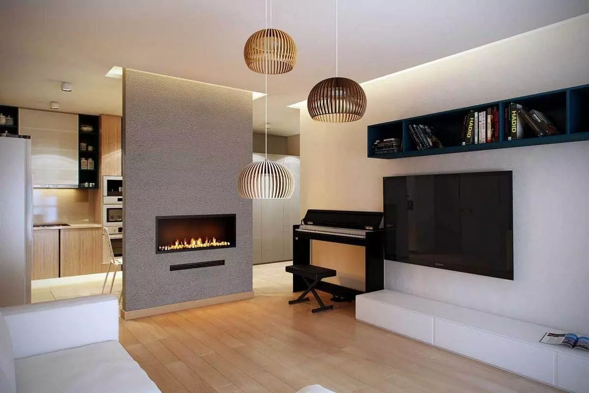 Malý kuchyňský obývací pokoj (69 fotek): interiérový design a územní oblast. Rozložení malé ve velikosti kuchyně v kombinaci s obývacím pokojem 9525_13