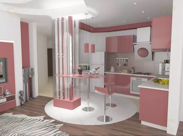 Malý kuchyňský obývací pokoj (69 fotek): interiérový design a územní oblast. Rozložení malé ve velikosti kuchyně v kombinaci s obývacím pokojem 9525_41