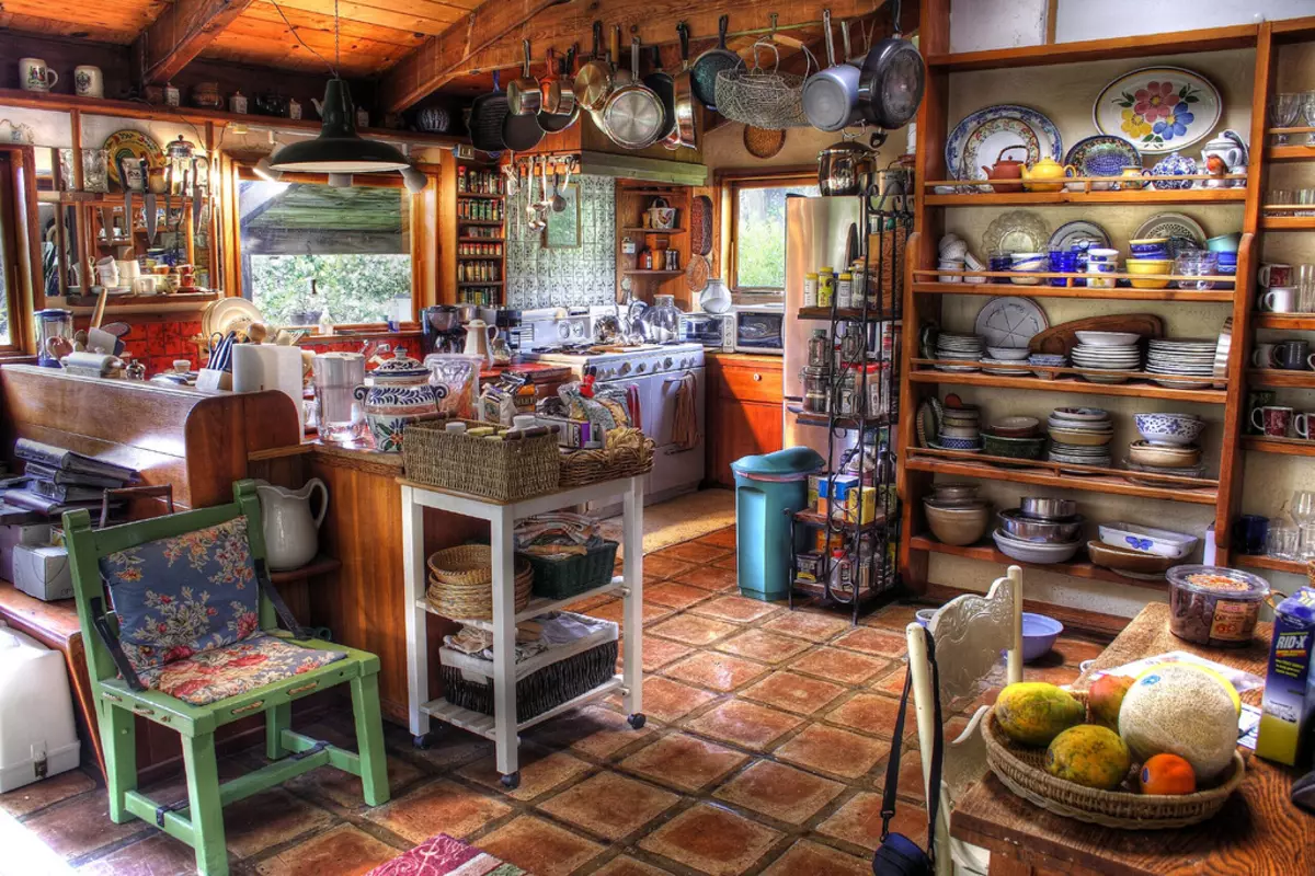 Mala kuhinja-dnevna soba (69 fotografij): notranja oprema in območje coning. Postavitev majhna kuhinja v kombinaciji z dnevno sobo 9525_48