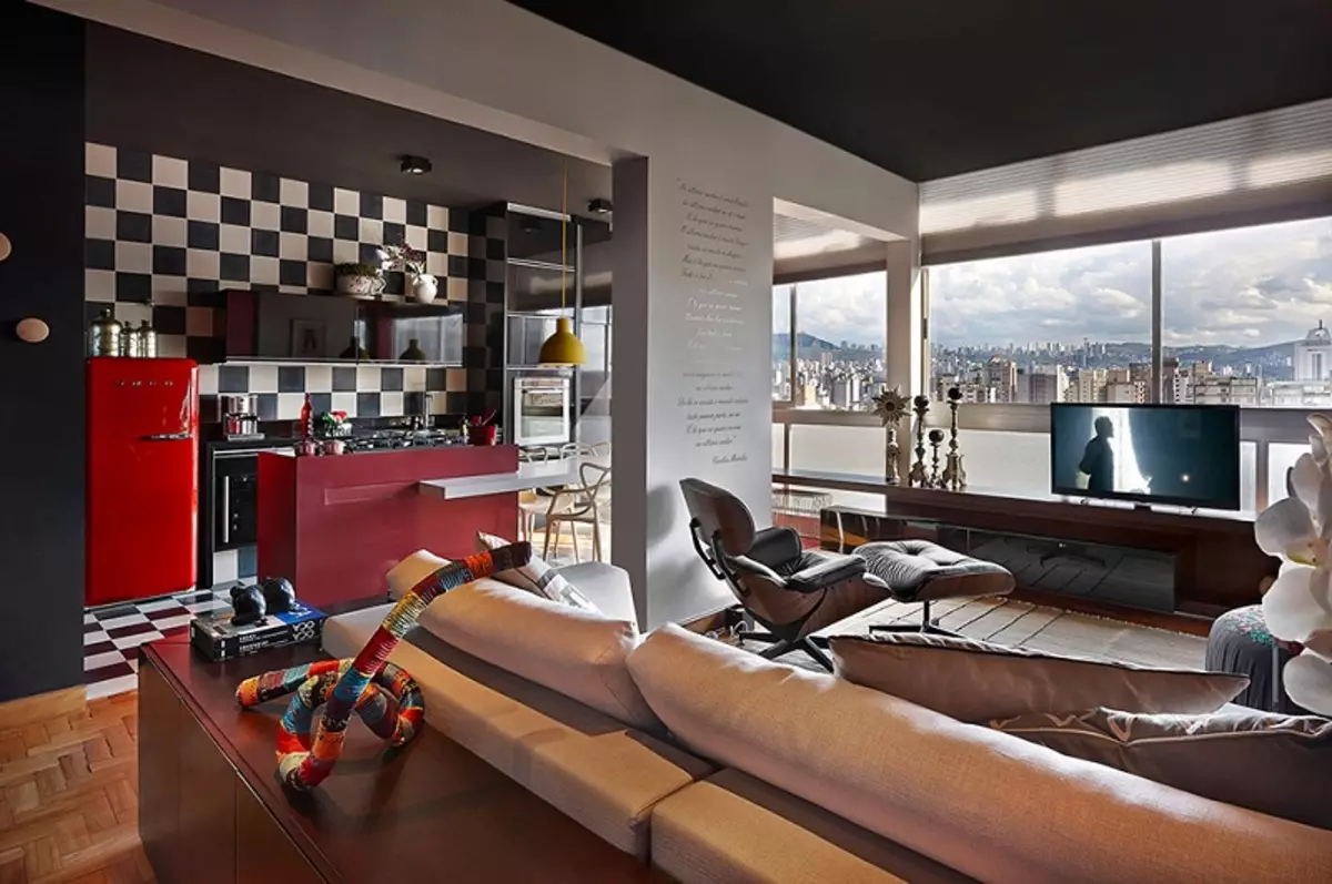Moderní kuchyně obývací pokoj design (54 fotek): Stylový kuchyňský interiér design nápady v kombinaci s obývacím pokojem 9527_51