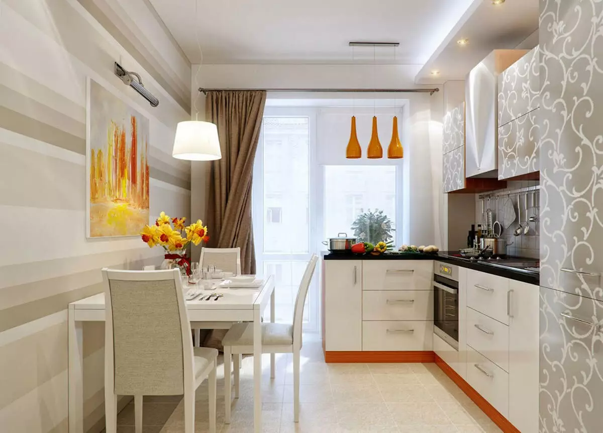 Piccole cucine accoglienti (40 foto): opzioni di interior design per cucine piccole. Come rendere bella la cucina e creare un conforto in esso? 9528_12
