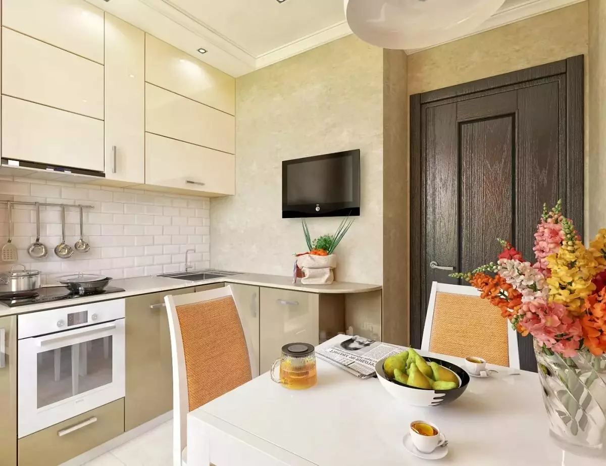 Piccole cucine accoglienti (40 foto): opzioni di interior design per cucine piccole. Come rendere bella la cucina e creare un conforto in esso? 9528_7
