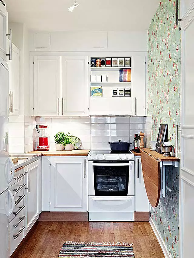 Piccole cucine accoglienti (40 foto): opzioni di interior design per cucine piccole. Come rendere bella la cucina e creare un conforto in esso? 9528_8