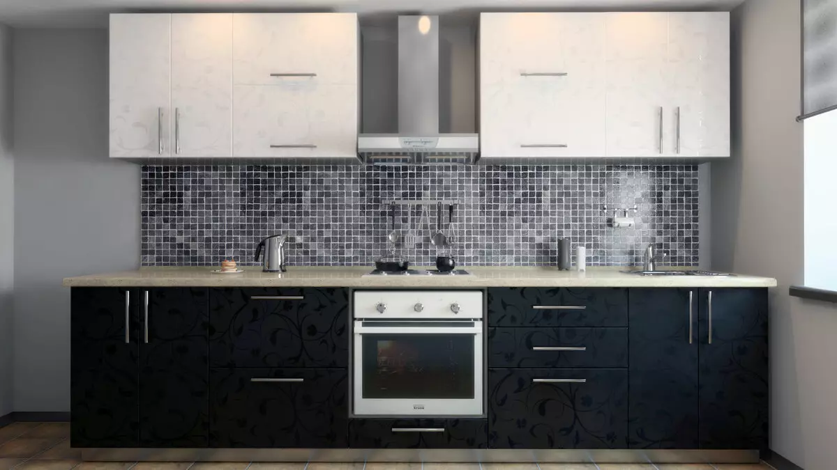 Սպիտակ խոհանոցի ականջակալներ (57 լուսանկար). Ներքին մասում սպիտակների ուղիղ եւ անկյունային խոհանոցներ: Խոհանոցի նախագծման մեջ քարոզ, կարմիր եւ կապույտ եւ սպիտակ ականջակալներ 9542_35
