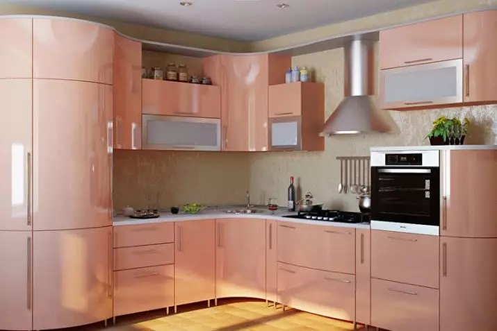 Bucătării încorporate (70 fotografii): Dimensiuni de capete și design de bucătărie. Ce este și ceea ce este diferit de bucătăria modulară? Opțiuni de proiect în apartament obișnuit 9546_53