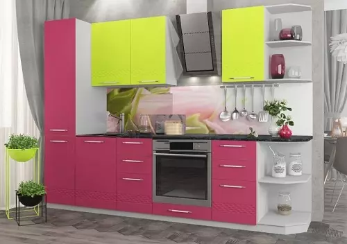 Kjøkkenkalk (52 bilder): Lyme-farget kjøkkenhodesett med wenge, hvite og andre nyanser i kjøkkeninnredningen. Hvilke andre nyanser kombineres med lime? 9551_32
