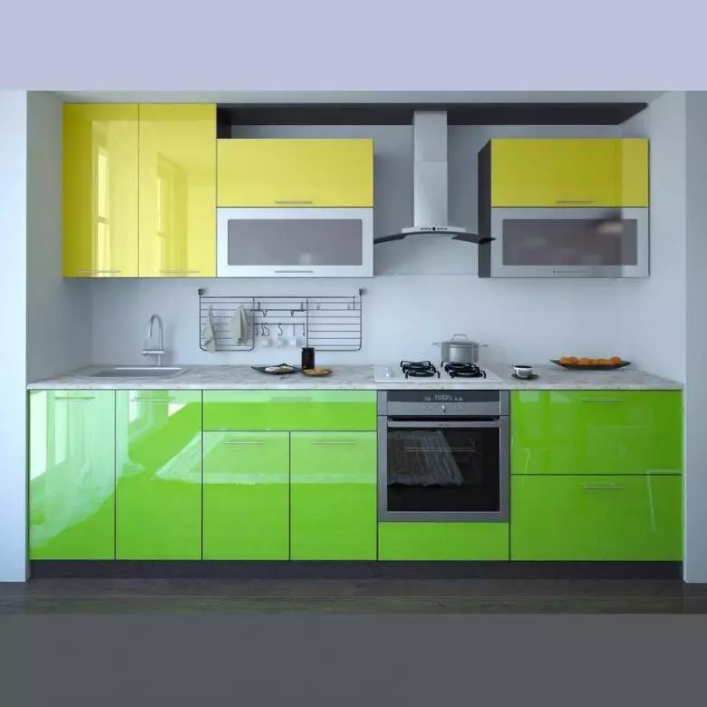 Cuina verda (111 fotos): auriculars de cuina verda en disseny d'interiors, selecció de fons de pantalla verd, verd, verd i verd fosc, cuina marró negra i verda 9554_17