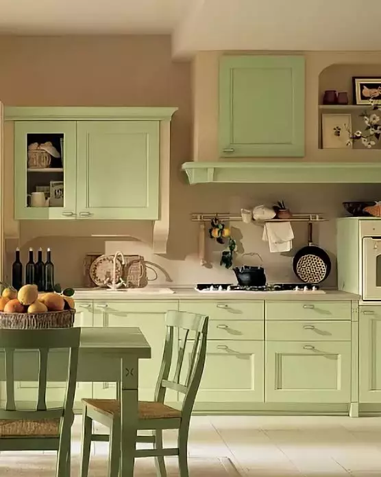 綠菜（111張照片）：綠色廚房耳機在室內設計，綠色壁紙選擇，灰綠色和深綠色，黑色和綠色和綠色棕色廚房 9554_76