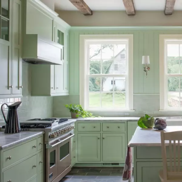 綠菜（111張照片）：綠色廚房耳機在室內設計，綠色壁紙選擇，灰綠色和深綠色，黑色和綠色和綠色棕色廚房 9554_98