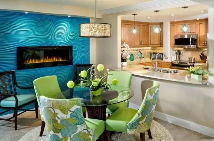 آشپزخانه آبی (82 عکس): چه رنگی در داخل یک آشپزخانه آبی ترکیب شده است؟ طراحی آشپزخانه در آبی رنگ آبی و آبی تیره 9555_79
