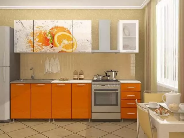 cabinets Hinged keur dapur (56 foto): pawon ditunda témbok luhureun loker 36-60 cm sarta 72-96 cm, pilihan séjén 9561_33