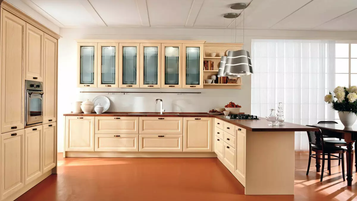 Tủ bản lề cho nhà bếp (56 ảnh): Nhà bếp treo tường Top Top 36-60 cm và 72-96 cm, các tùy chọn khác 9561_34