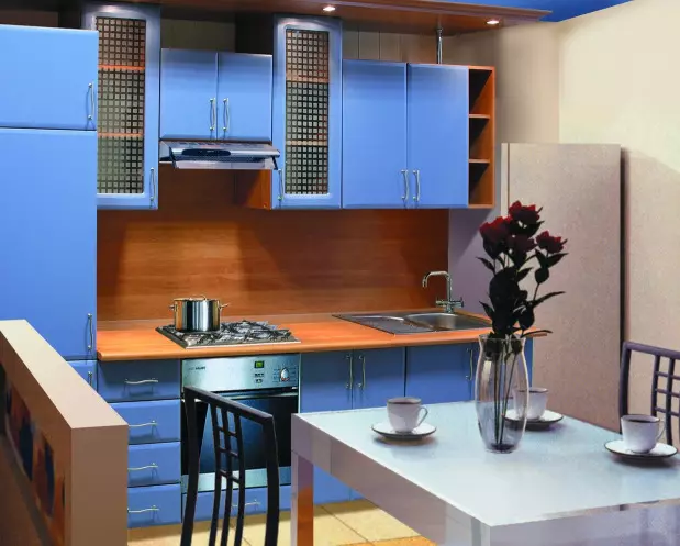 cabinets Hinged keur dapur (56 foto): pawon ditunda témbok luhureun loker 36-60 cm sarta 72-96 cm, pilihan séjén 9561_44