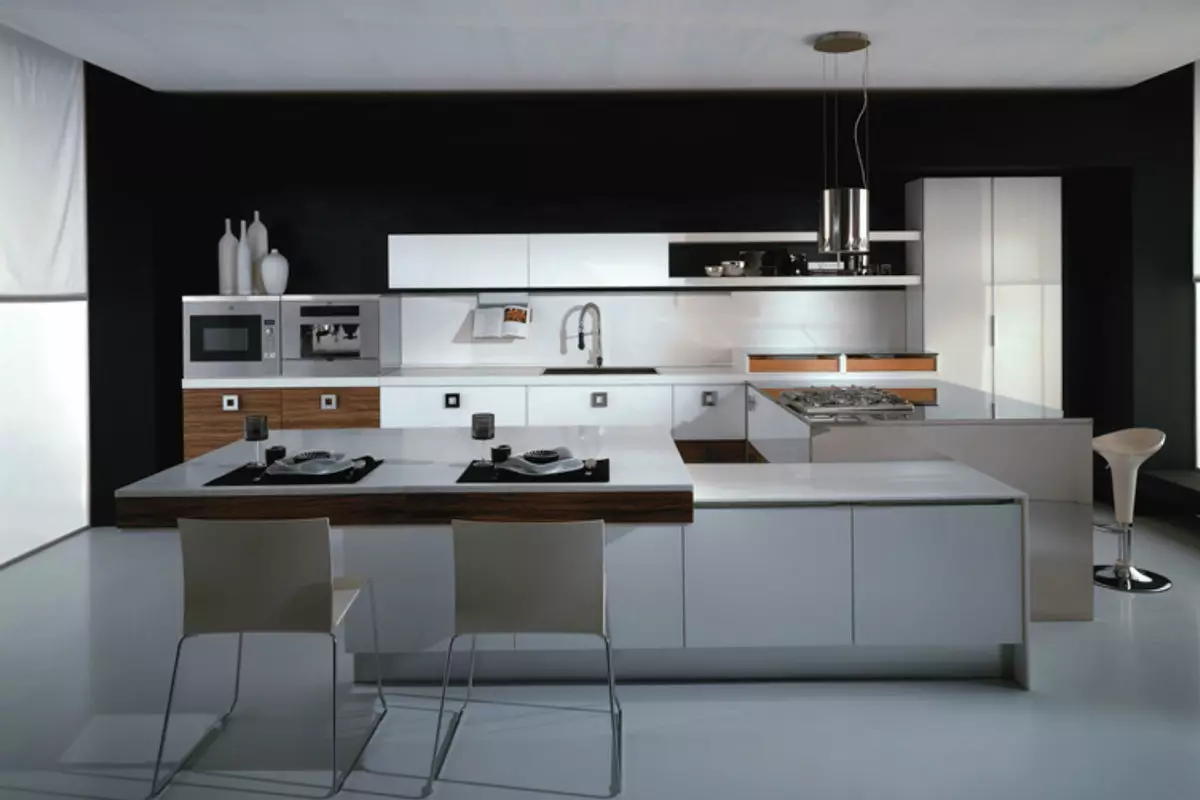 Cuffie da cucina (184 foto): Opzioni di design della cucina, campioni di belle teste di diversi tipi, modelli eleganti e insoliti, idee interessanti all'interno degli interni 9564_133