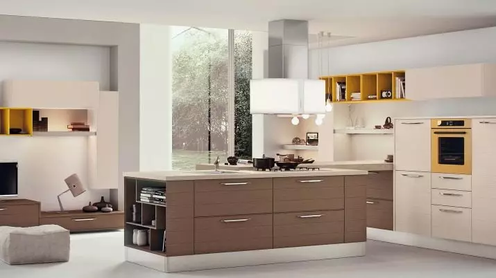 Virtuves austiņas (184 fotoattēli): virtuves dizaina iespējas, skaistu dažādu veidu vadītāju paraugi, stilīgi un neparasti modeļi, interesantas idejas interjerā 9564_14